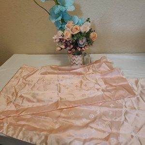 Louis Vuitton Silk Scarf Monogrammed 46 x 13.5 inches Handrolled edges